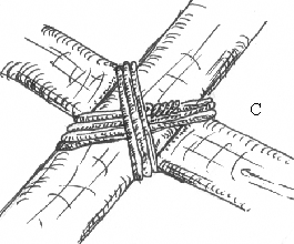 pioneering lashing diagonal lashing C