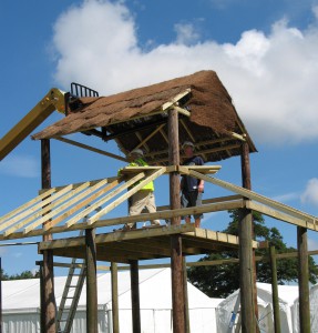 the roof going on the roof going on